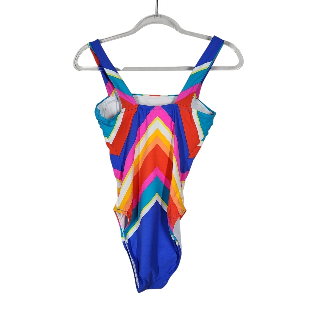 TRINA TURK ONE PIECE CHEVRON SWIM SUIT - Picture 4 of 10